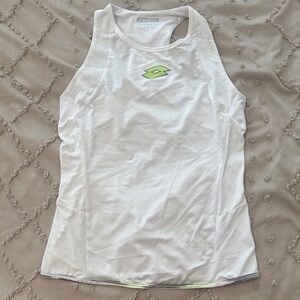 LOTTO Women's White and Green Tank Top